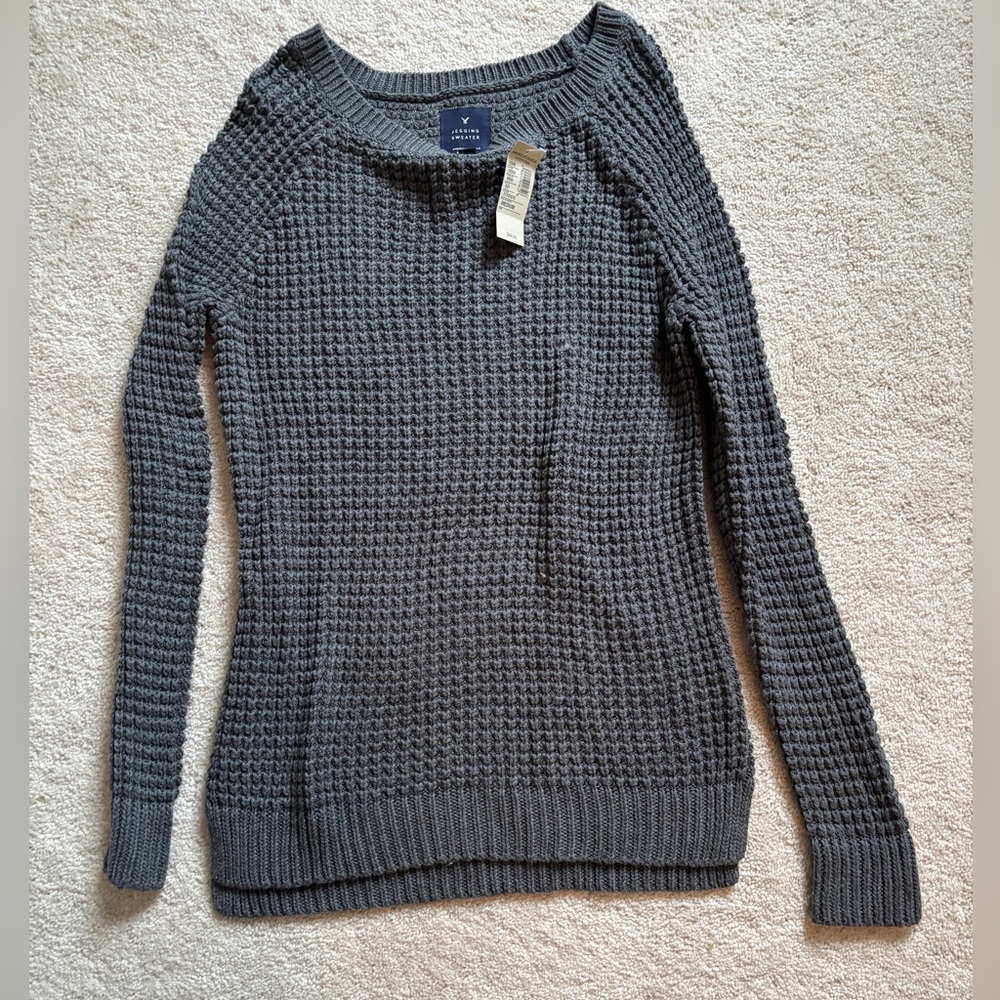 American Eagle Outfitters Charcoal Jegging Sweater-NWT